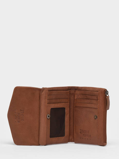 Portemonnee Smart Leder Basilic pepper Bruin smart BSMA98 ander zicht 1