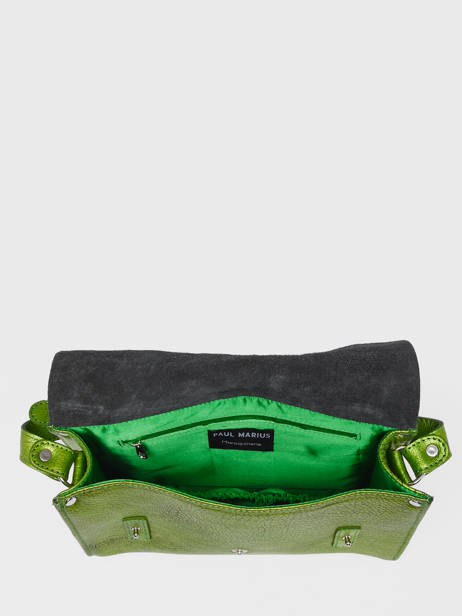 Cross Body Tas L'indispensable Leder Paul marius Groen vintage INDISPEN ander zicht 3