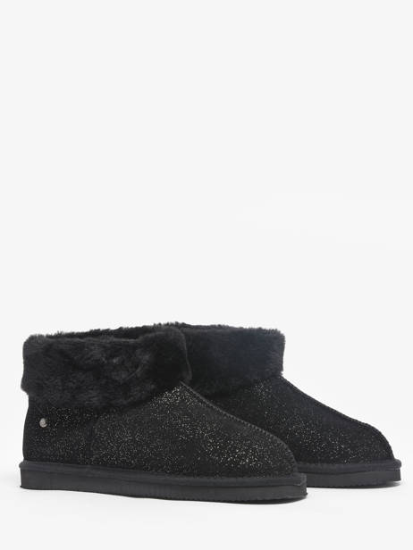 Pantoffels Isotoner Zwart women JC4021PP ander zicht 1