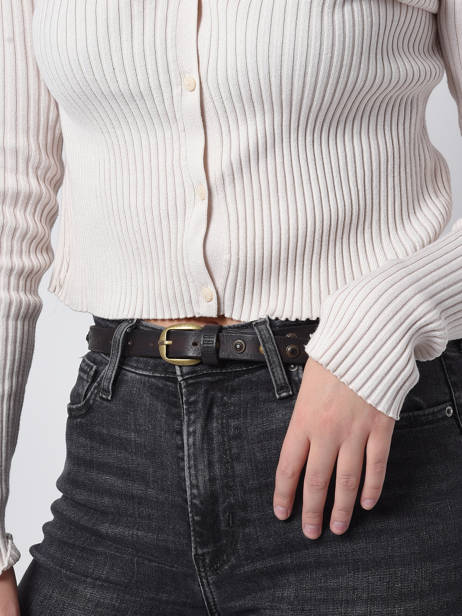 Damesriem Met Studs Whitney Leder Biba Zwart belt WHIT3A ander zicht 2