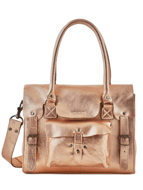 Shoppingtas Vintage Leder Paul marius Goud vintage M