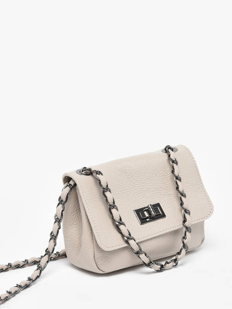 Cross Body Tas Caviar Leder Milano Beige caviar CA21122 ander zicht 2