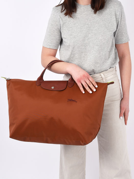Longchamp Le pliage green Reistassen Bruin
