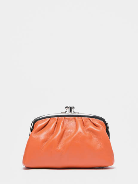 Portemonnee Leder Hexagona Oranje coconut E77271 ander zicht 3