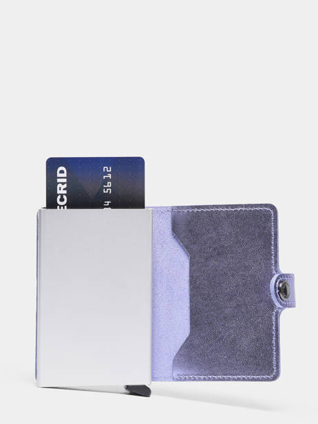 Kaarthouder Metallic Leder Secrid Violet metal MME ander zicht 1
