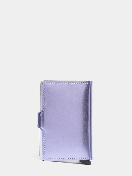 Kaarthouder Metallic Leder Secrid Violet metal MME ander zicht 2