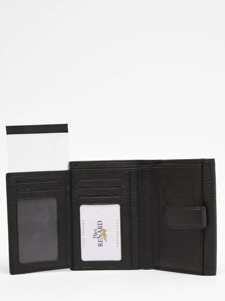 Portefeuille Leder Yves renard Zwart foulonne 29468 ander zicht 3