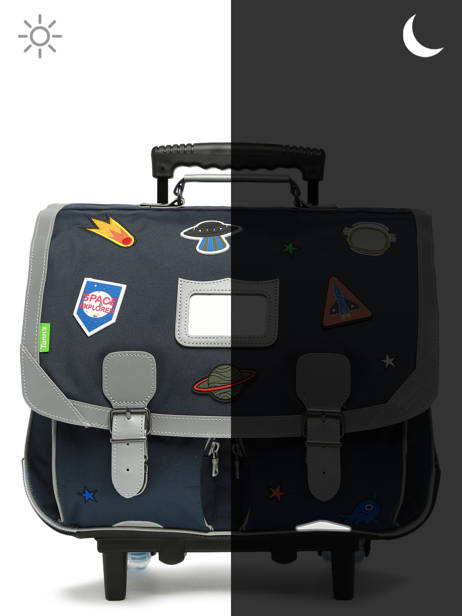 Boekentas Op Wieltjes 2 Compartimenten Tann's Blauw les fantaisies g 43187 ander zicht 6