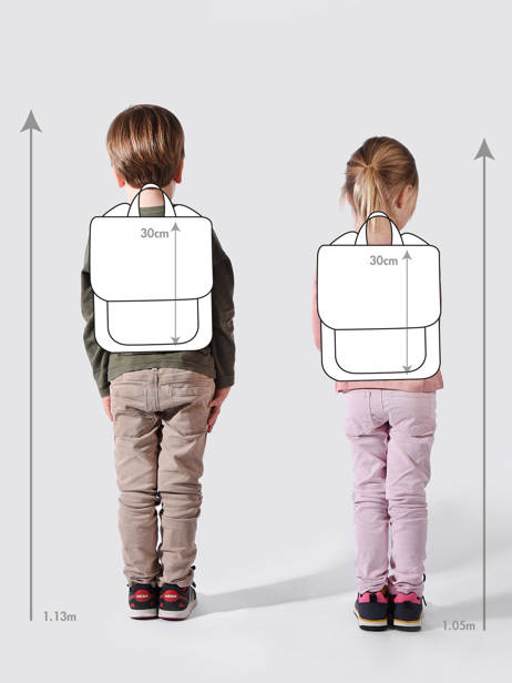 Mini Rugzak Kidzroom Roze paris beasties 2042171 ander zicht 1