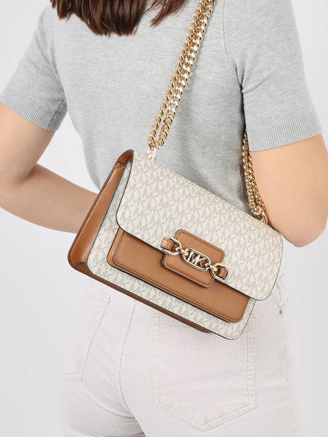 Cross Body Tas Heather Leder Michael kors Beige heather S2G7HL3B ander zicht 1