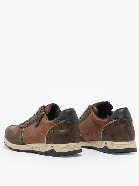 Sneakers Mustang Bruin men 4106306 ander zicht 3